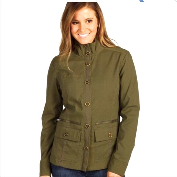 Prana Jackets & Blazers - PrAna Lydia Zip Front Olive Green Utility Jacket, size L